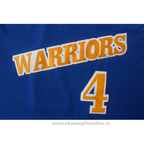 Maglia Golden State Warriors Chris Webber NO 4 Throwback Blu